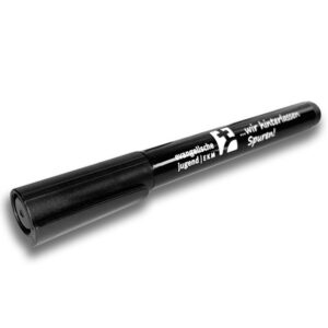 Schwarzer Stift, ideal für den Einsatz als Permanent Marker oder Multimarker